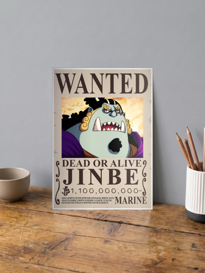 Jinbe Wanted Anime Poster