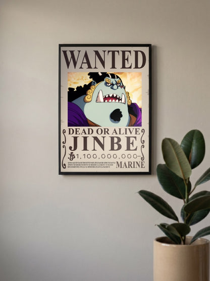 Jinbe Wanted Anime Poster