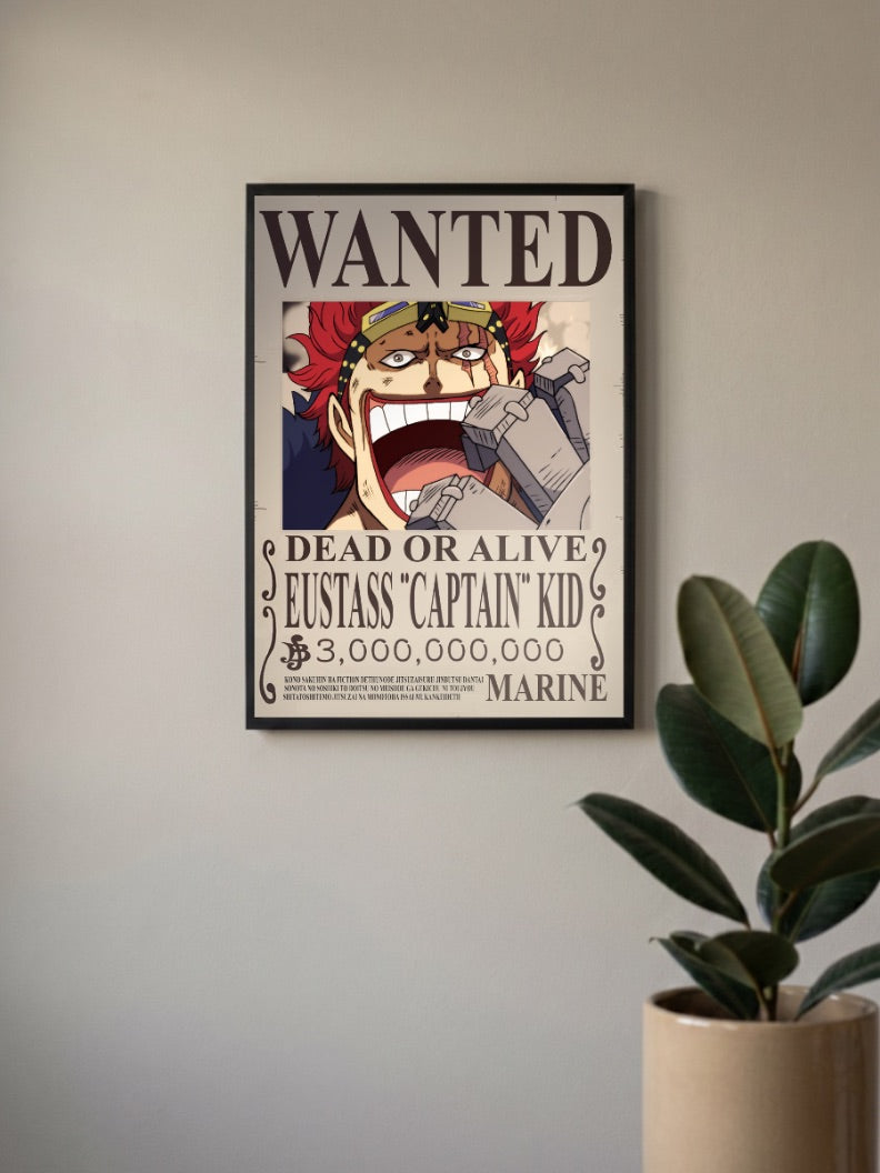 Eustass Kid Wanted Anime Poster