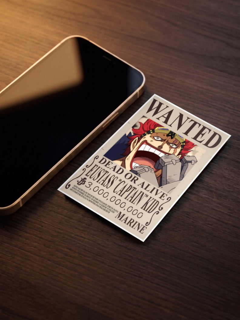 Eustass Kid Wanted Anime Poster