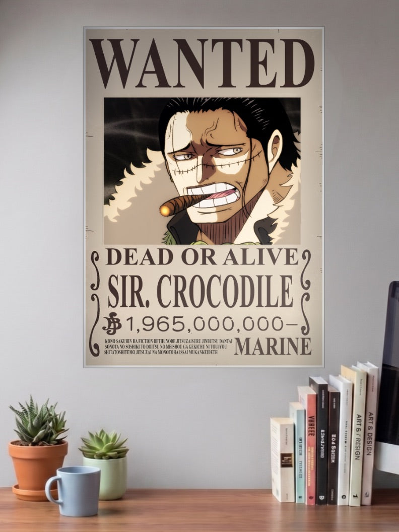 Sir Crocodile Wanted Anime Poster
