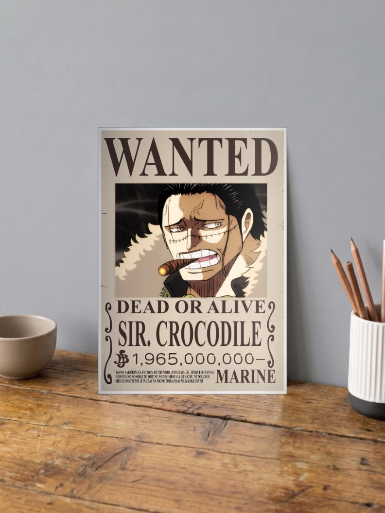 Sir Crocodile Wanted Anime Poster