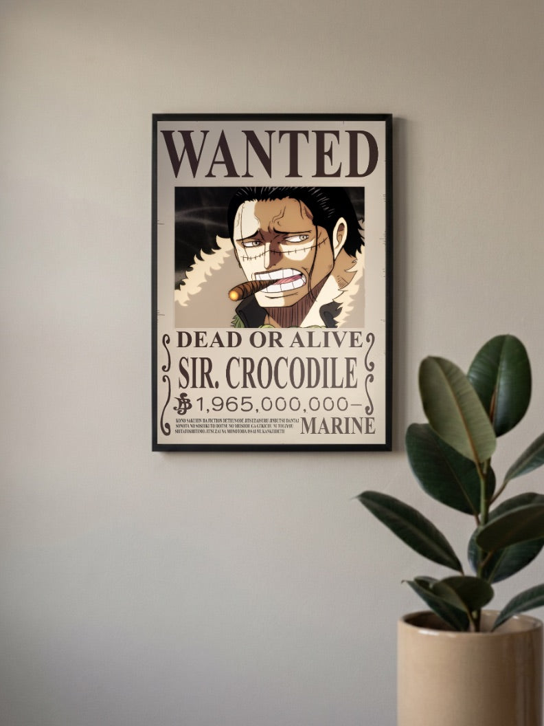 Sir Crocodile Wanted Anime Poster