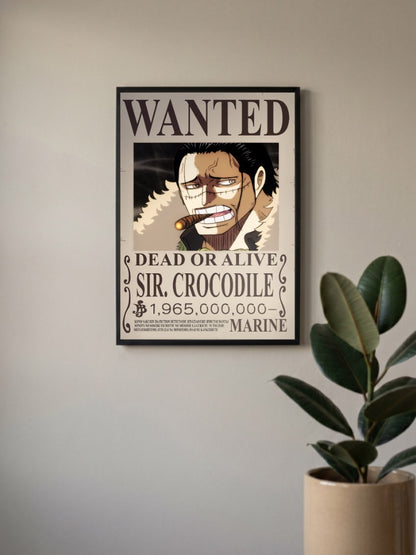 Sir Crocodile Wanted Anime Poster