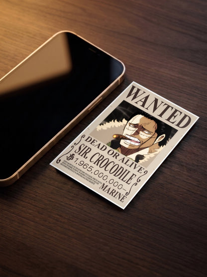 Sir Crocodile Wanted Anime Poster
