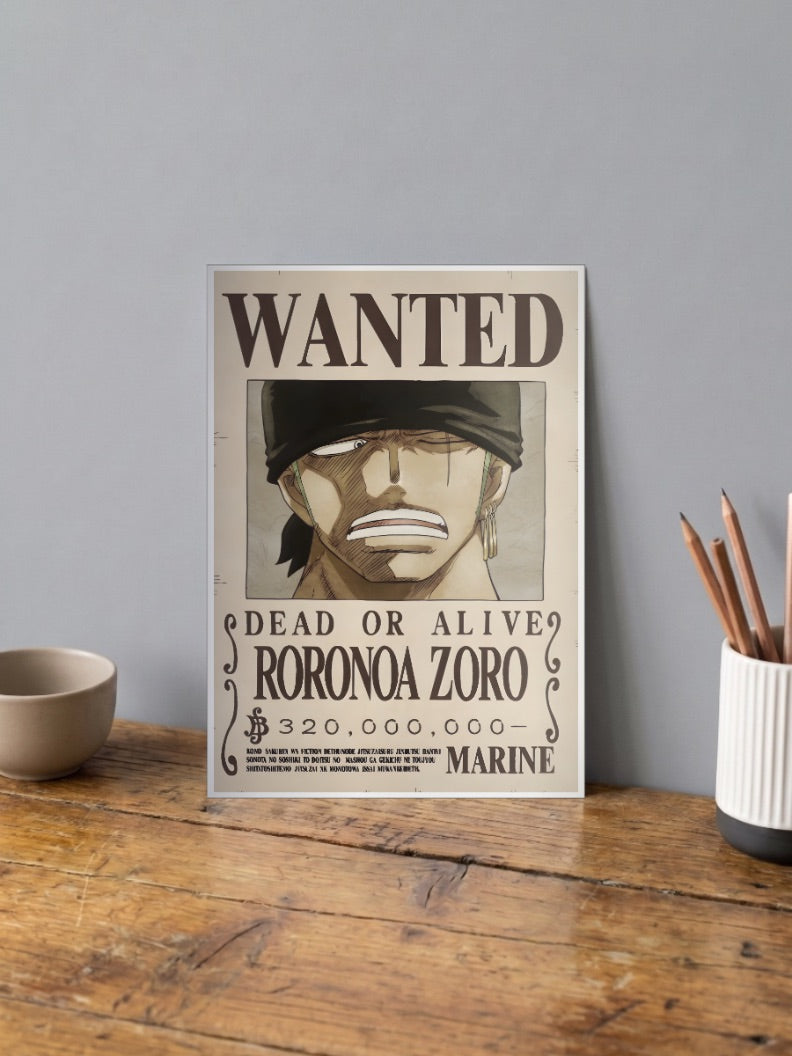 Roronoa Zoro One Piece | Wanted | Anime Poster