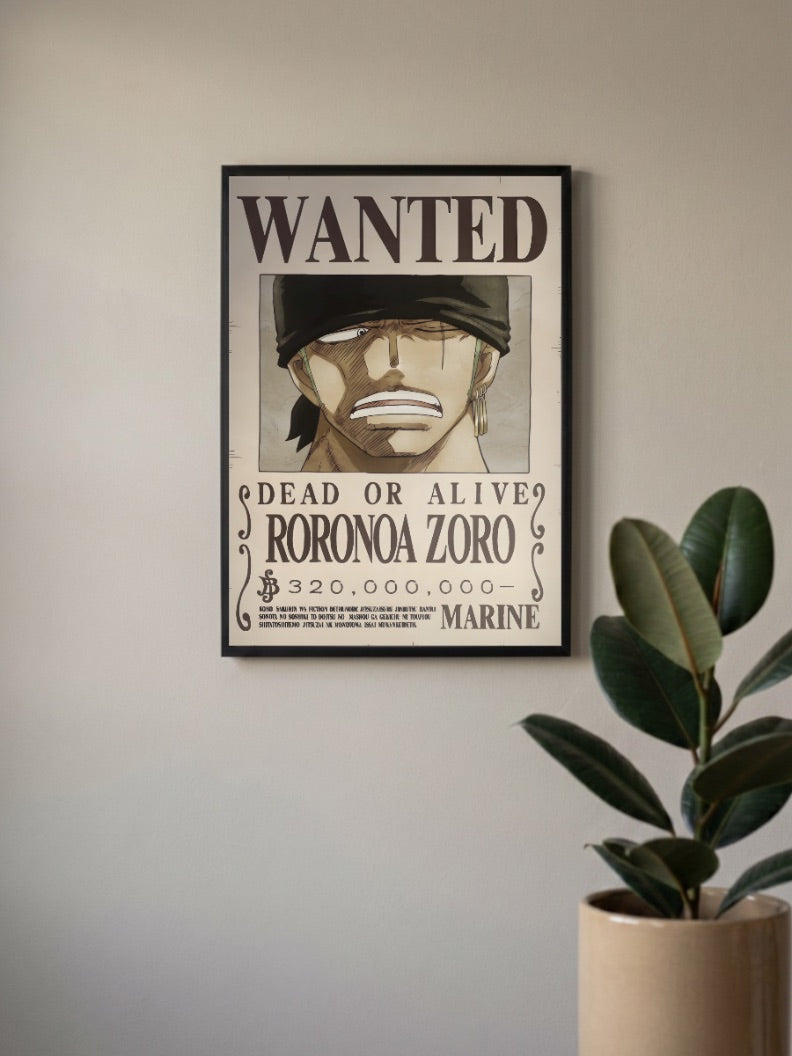 Roronoa Zoro One Piece | Wanted | Anime Poster