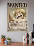 Black Leg Sanji Wanted Anime Poster