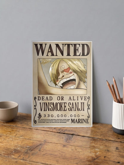 Black Leg Sanji Wanted Anime Poster