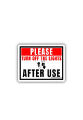 Please Turn Off Lights Sticker