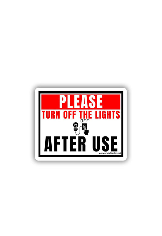 Please Turn Off Lights Sticker