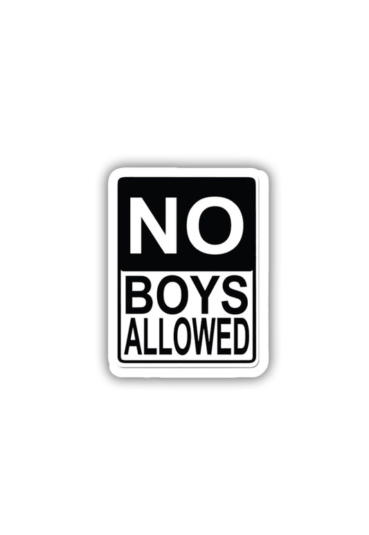 No Boys Allowed Sticker