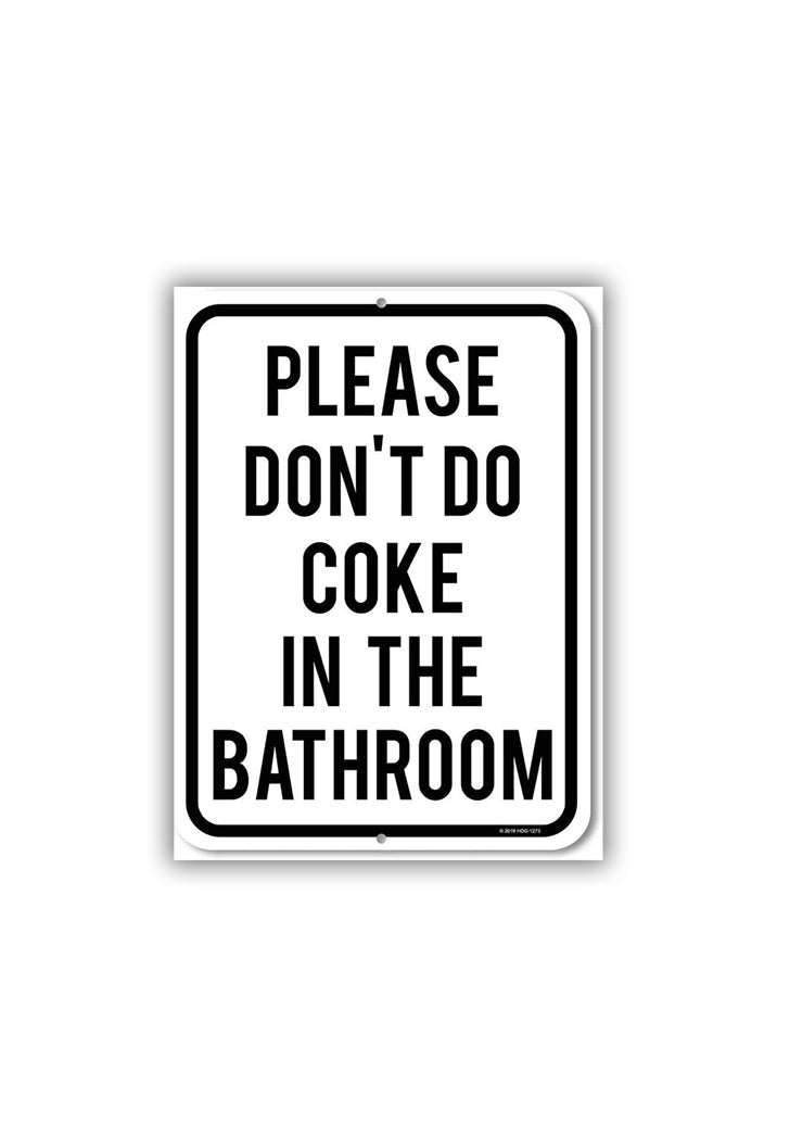 Bathroom: No Coke Allowed Sticker