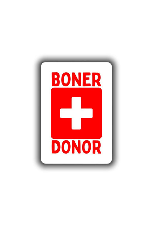 Boner Donor Sticker