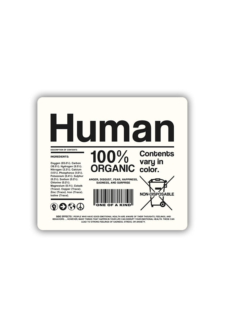 Human 100% Organic Sticker