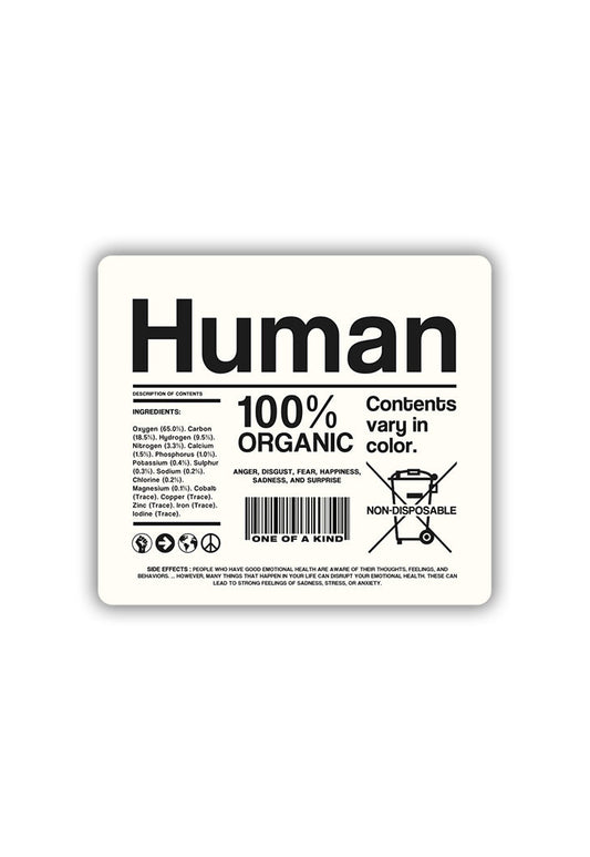 Human 100% Organic Sticker