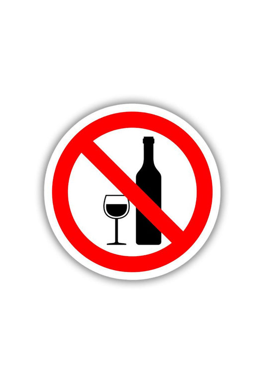 No Drinking Sticker