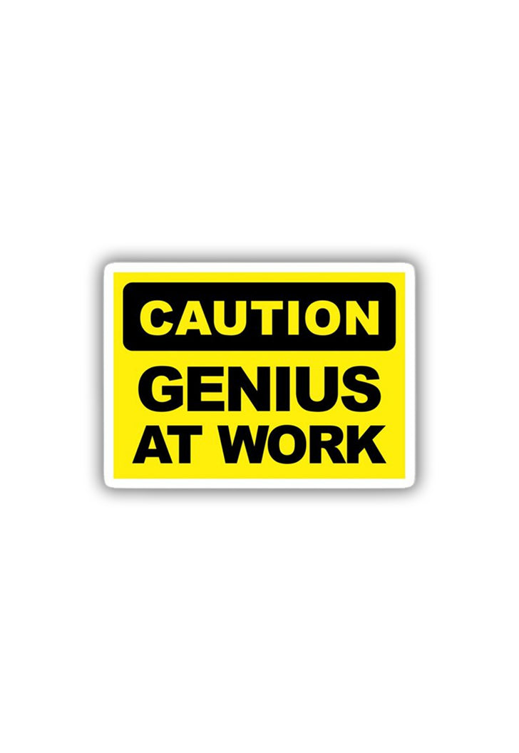 Genius At Work Sticker