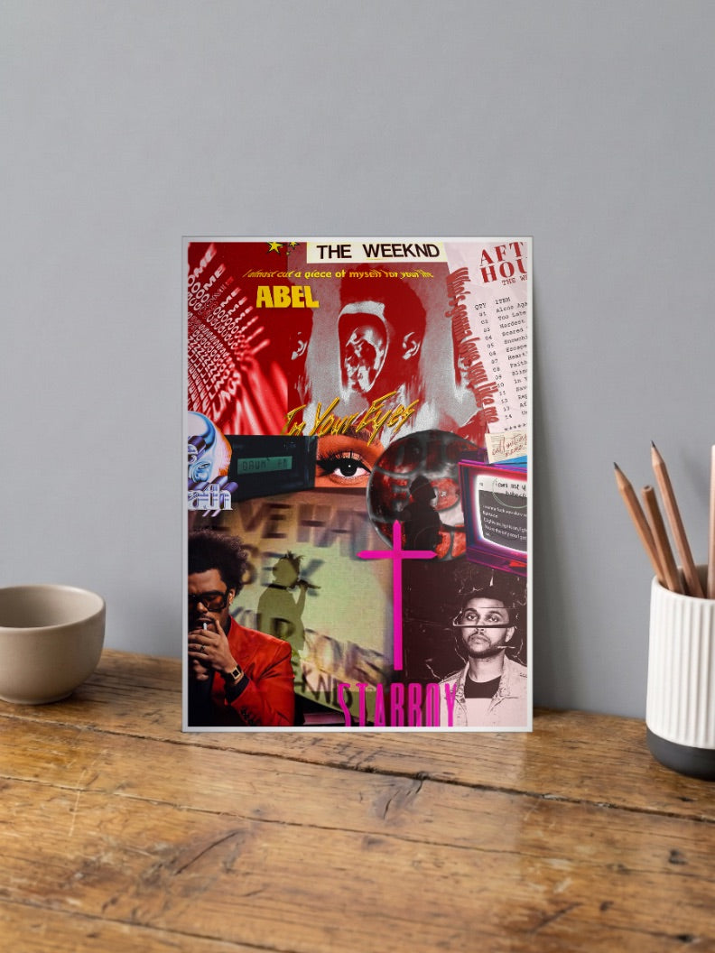 The Weeknd Collage Singers Poster