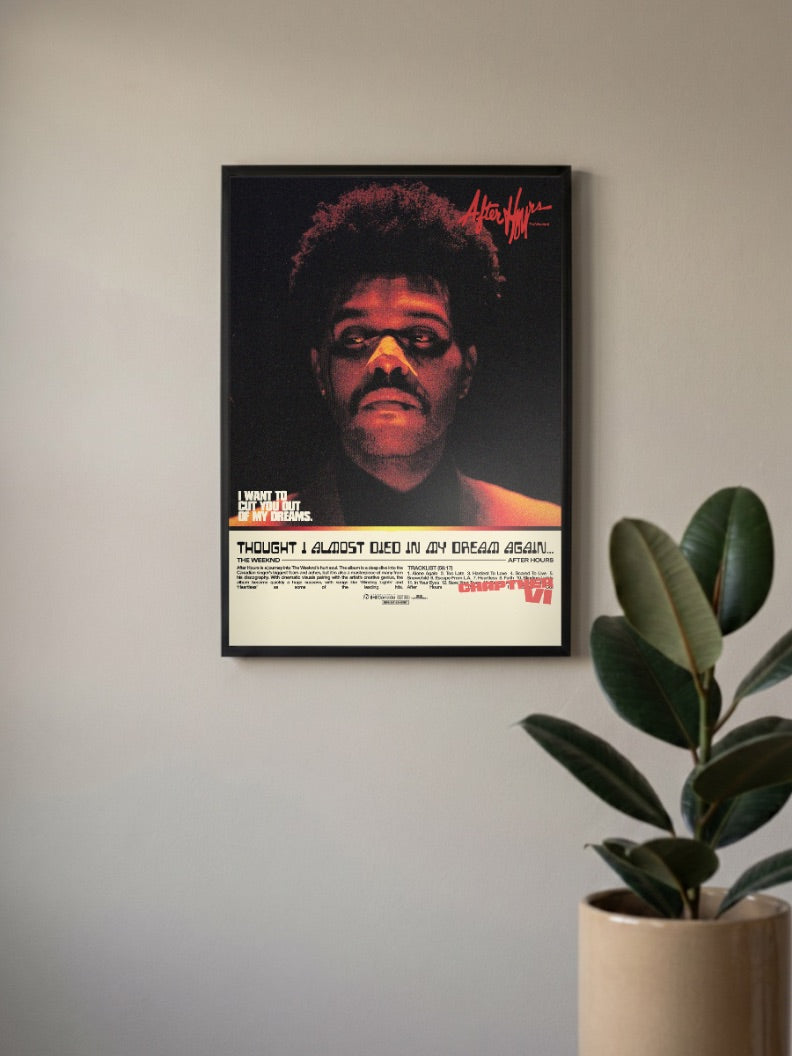 The Weeknd Lyrics Poster
