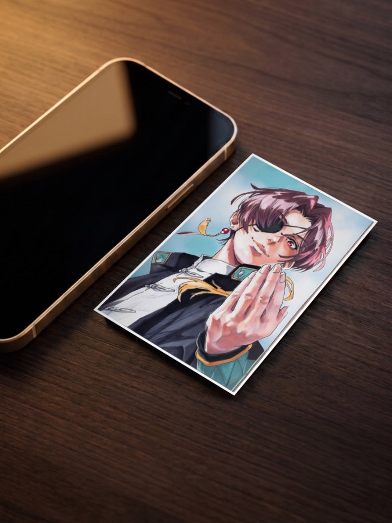 Eyepatch Officer Portrait Anime Poster