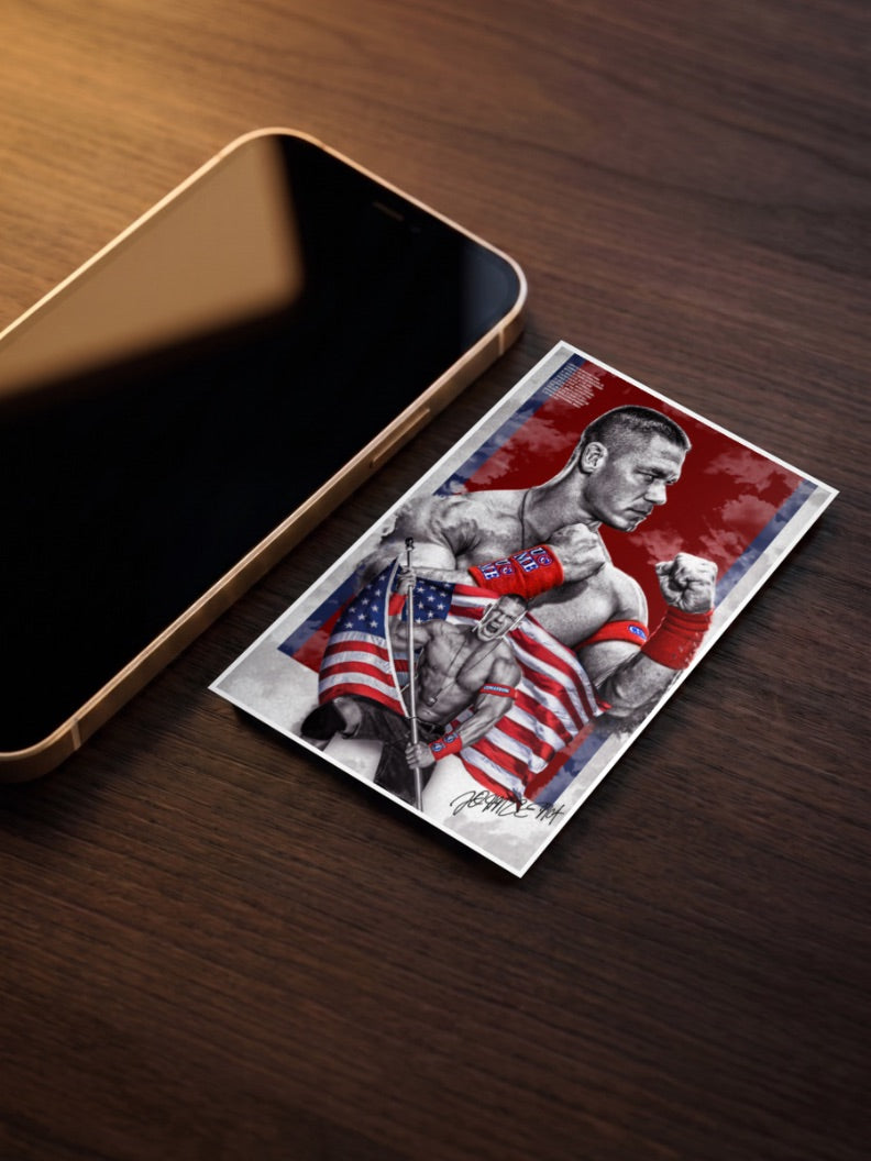 John Cena American Flag WWE Poster