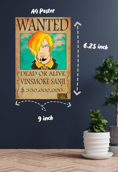 Wanted Sanji Poster