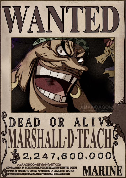 BLACKBEARD - WANTED POSTER