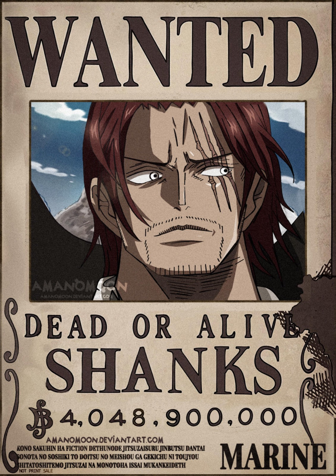 SHANKS - WANTED POSTER