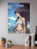 Anime Girl Star Eyes Portrait Anime Poster