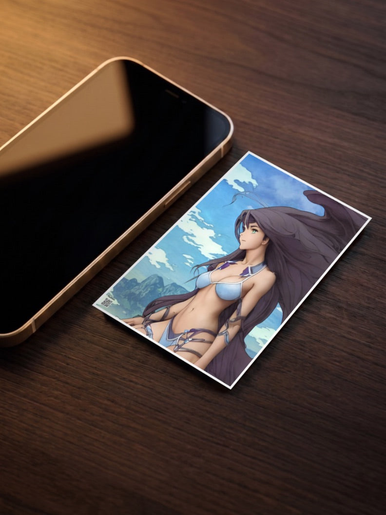 Anime Girl Star Eyes Portrait Anime Poster