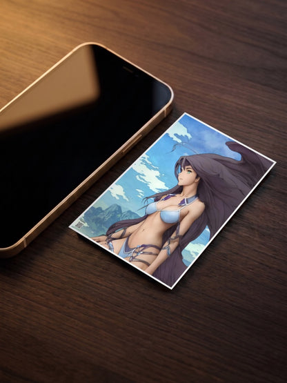 Anime Girl Star Eyes Portrait Anime Poster