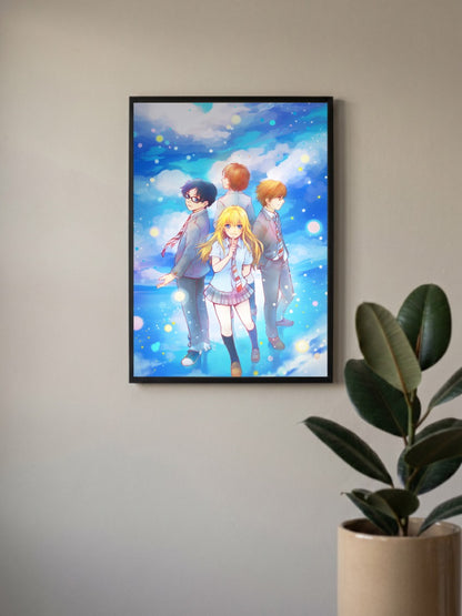 Your Lie In April Group Art Anime Poster
