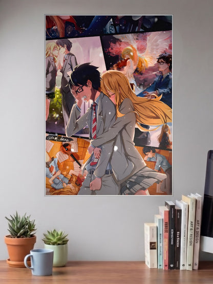 Your Lie In April Collage Scenes Anime Poster