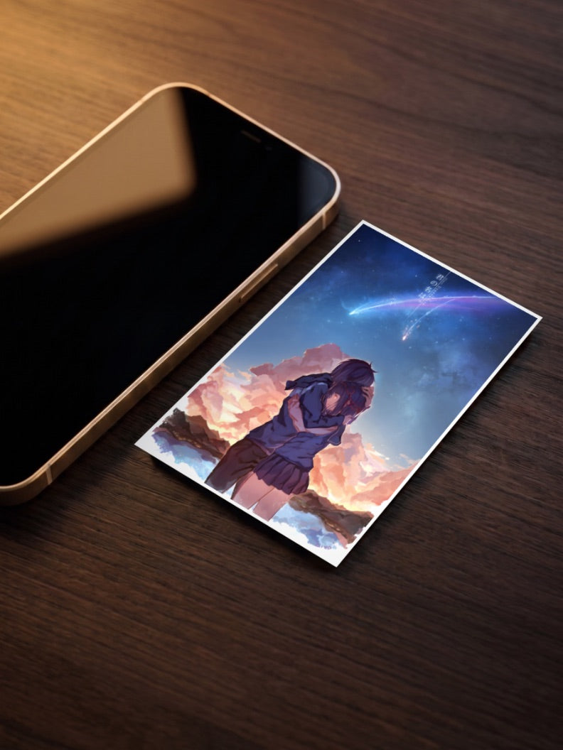 Taki Mitsuha Comet Embrace Anime Poster