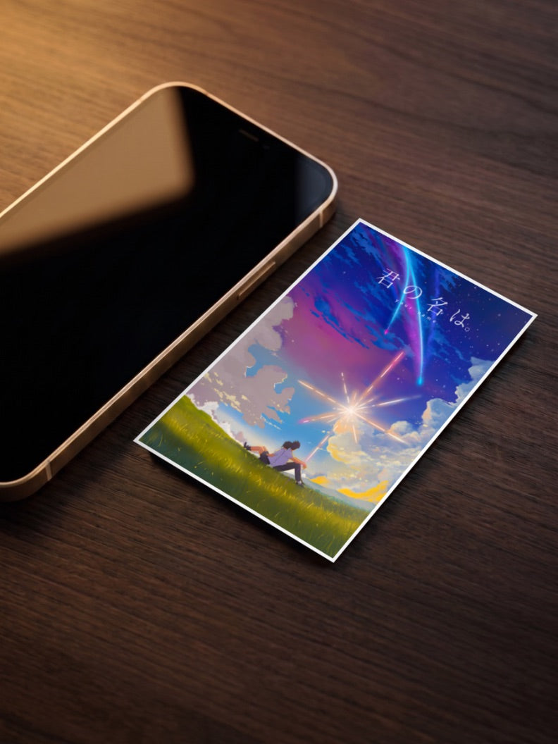 Your Name Comet Starburst Art Anime Poster