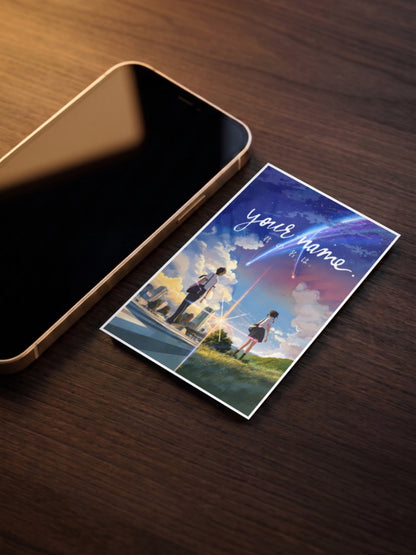 Your Name Split Screen Comet Anime Poster
