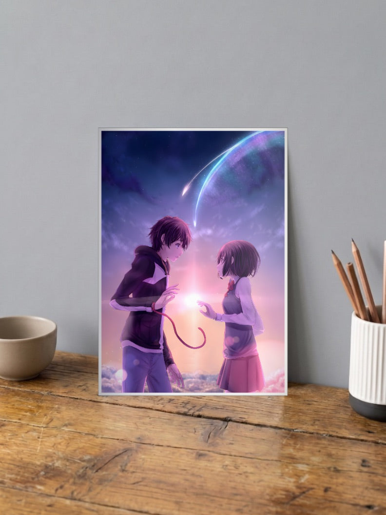 Your Name Red String Comet Anime Poster