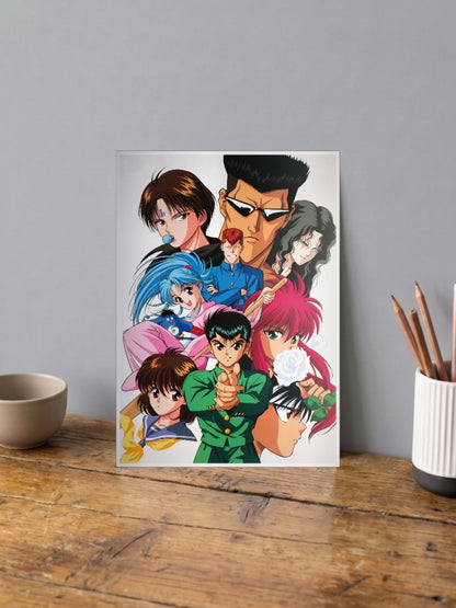 Yu Yu Hakusho Cast Group Anime Poster