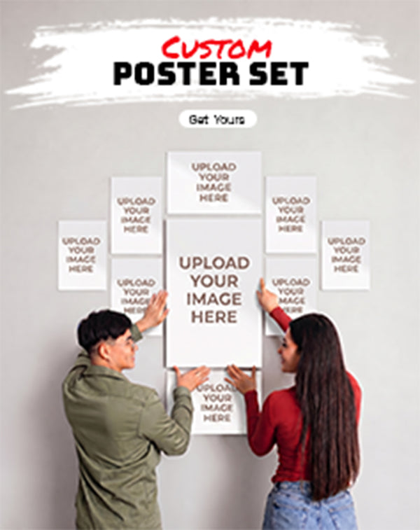Custom Poster Set mockup — upload your own photo