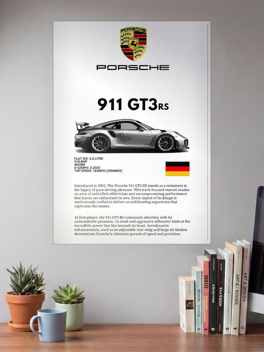 Porsche 911 GT3RS Car Poster