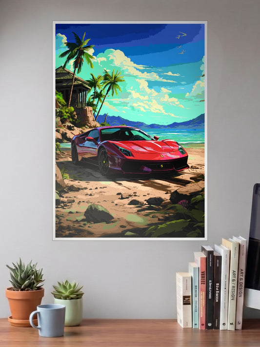 Aesthetic Ferrari Car Poster