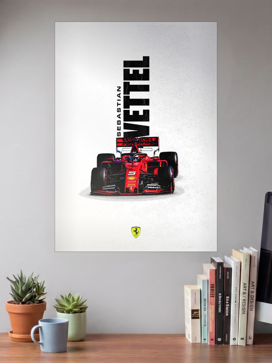 Sebastian Vettel F1 Car Poster