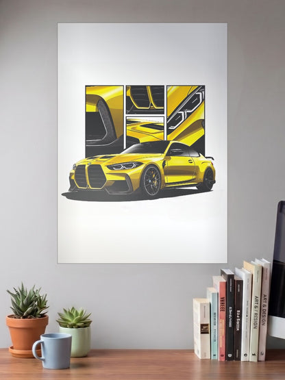 BMW M4 Car Poster