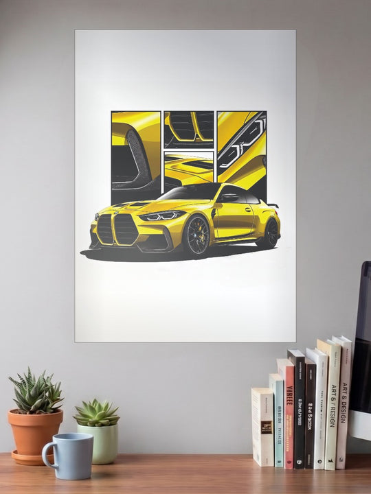 BMW M4 Car Poster