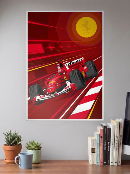 Ferrari F1 Car Poster