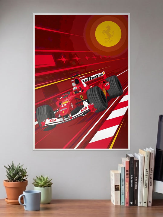 Ferrari F1 Car Poster