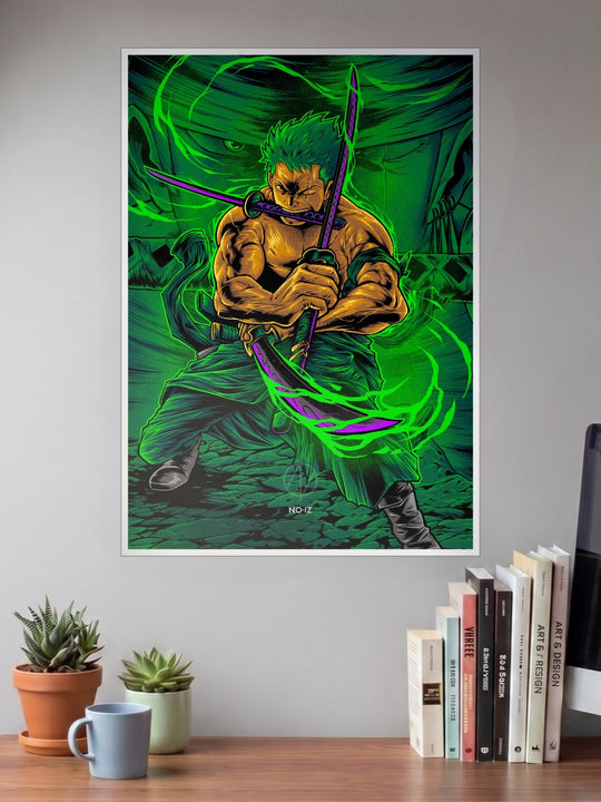 Zoro Three Blades No Mercy | One Piece | Anime Poster
