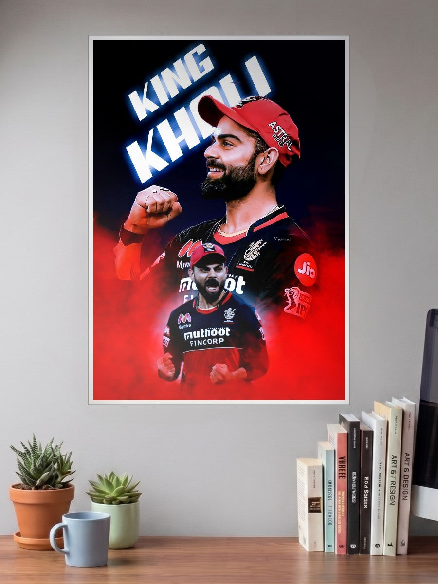 King Kohli Play Bold | RCB | Cricket Poster