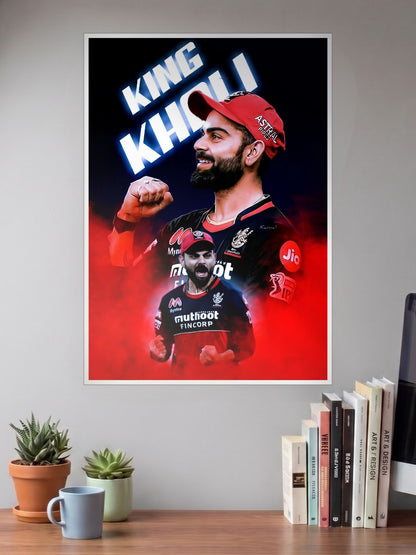 King Kohli Play Bold | RCB | Cricket Poster